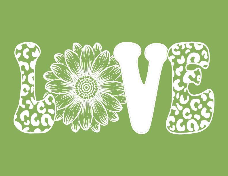 Cheetah Love Stencil