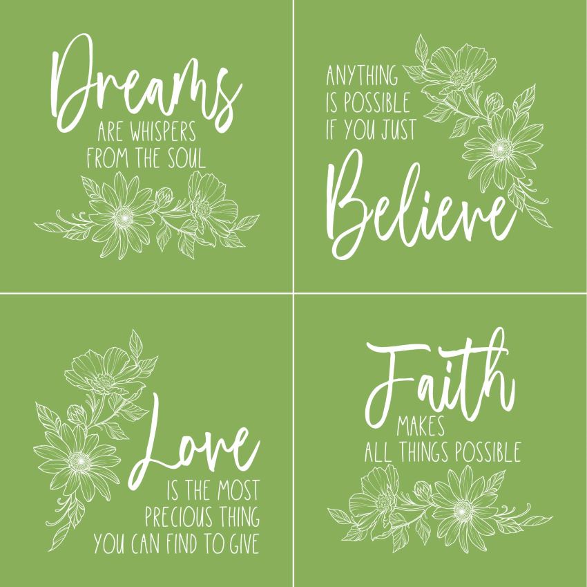 Dream Love Quads Stencil